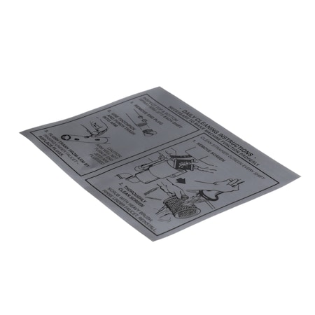 American Dish Service DECAL, CLEANING INSTRUCTION,  089-9204